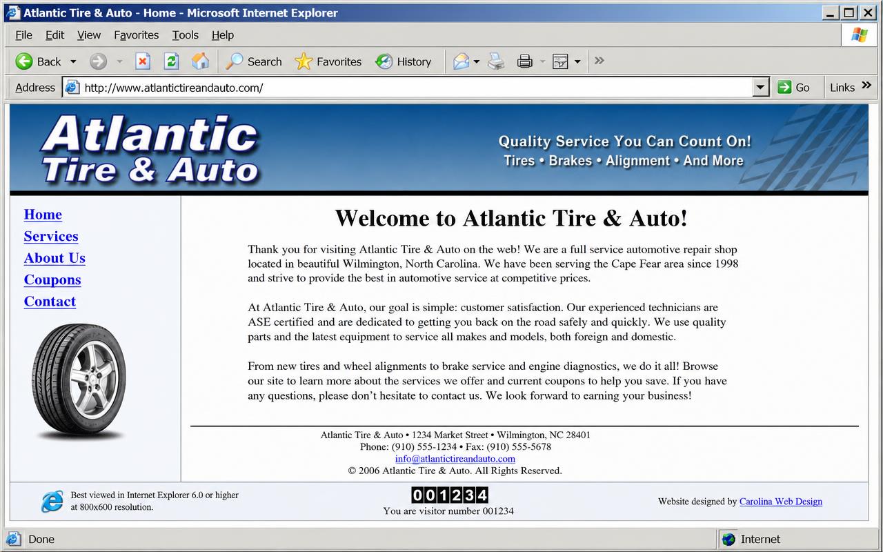 Atlantic Tire & Auto — illustrative concept starting point