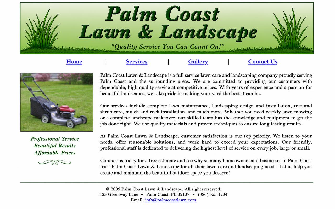 Coastal Lawn & Landscape — St. Johns County — illustrative concept starting point