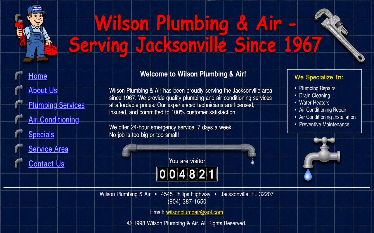 Wilson Plumbing & Air — St. Augustine — illustrative concept starting point